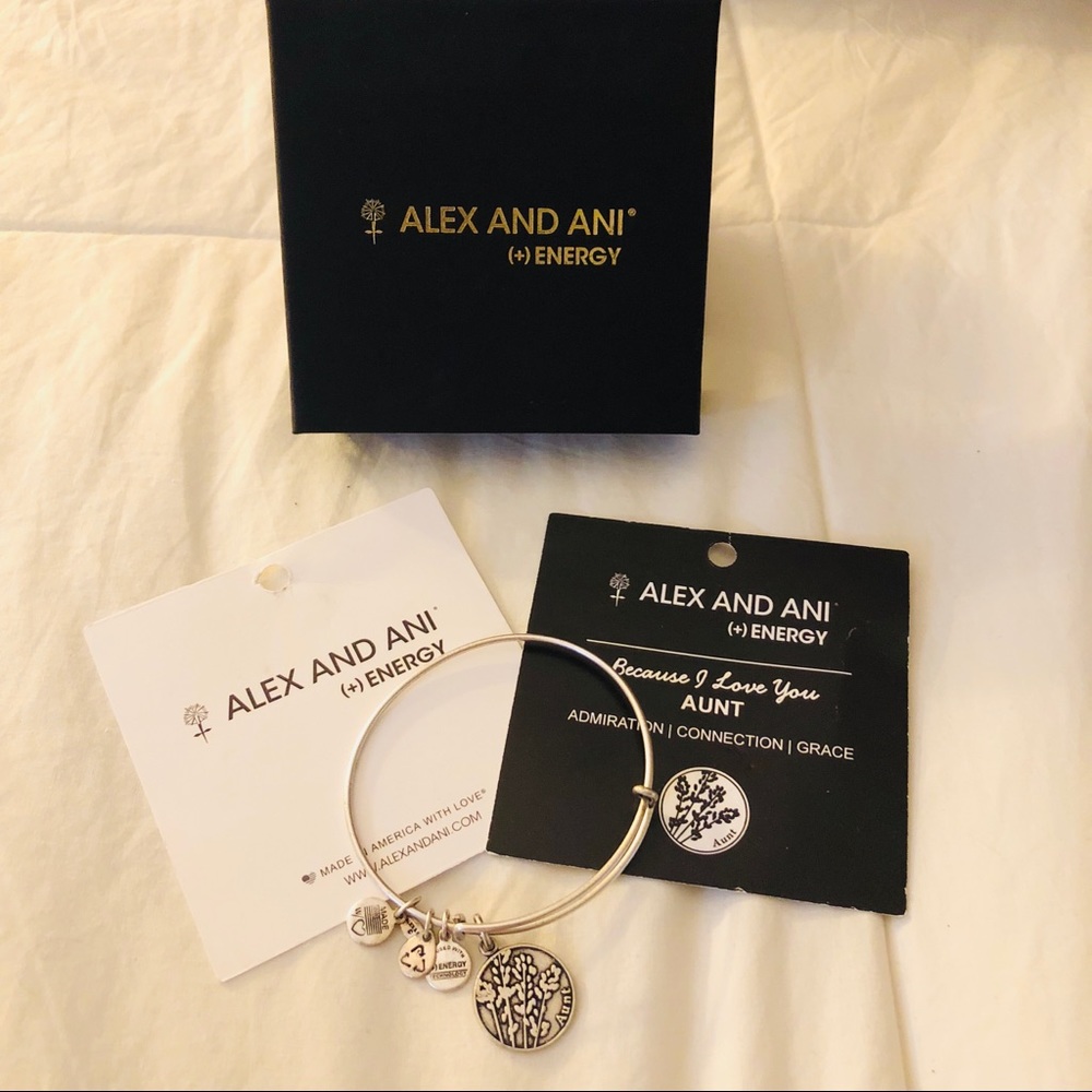 Alex and Ani silver “Aunt” bracelet